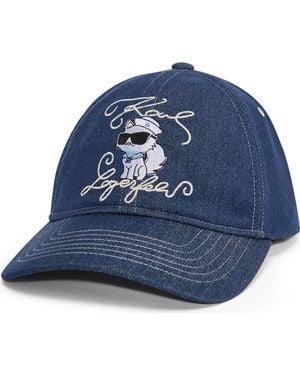 KARL LAGERFELD Admiral Choupette Baseball Cap - Blue