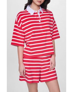 DKNY Stripe Terry Polo - Red