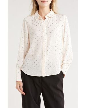 French Connection Polka Dot Button-Up Shirt - White