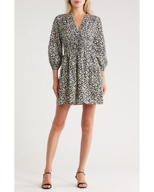 10 Crosby Derek Lam Emma V-Neck Long Sleeve Dress - Gray