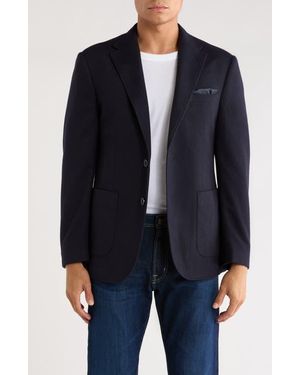 Lucky Brand Solid Pique Knit Sport Coat - Blue
