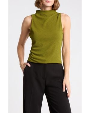 DR2 by Daniel Rainn Textured Boat Neck Sleeveless Top - Green