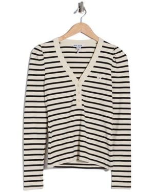 DKNY Puff Sleeve Henley - Black