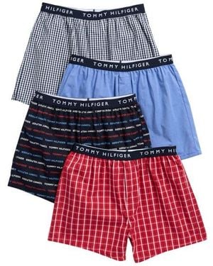 Tommy Hilfiger Assorted 4-Pack Cotton Boxers - Red