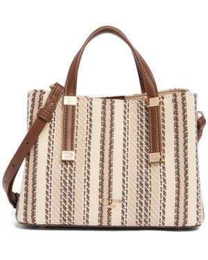 Dune Dinky Dorrie Woven Canvas Satchel - Brown