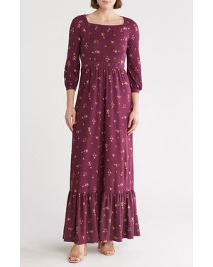 Go Couture Square Neck Maxi Dress - Red