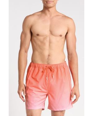 Vintage Summer Performance Lined Volley Swim Shorts - Pink