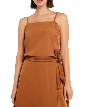Misook Square Neck Camisole - Brown