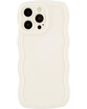 Auramma Solid Wavy Bumper Iphone 14 Pro Max Case - White