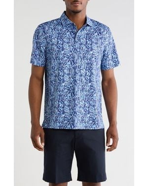 Bugatchi Stretch Cotton Knit Polo - Blue