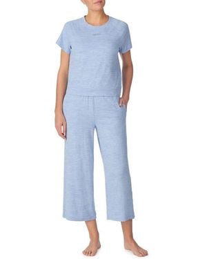 DKNY Short Sleeve Wide Leg Pajamas - Blue