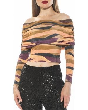 Alexia Admor Hannah Off The Shoulder Long Sleeve Top - Black