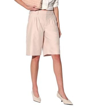 Walter Baker Eric High Waist Pleated Shorts - Natural