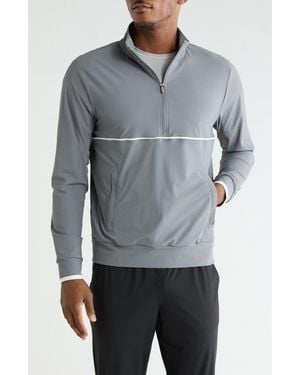 90 Degrees Warp X Preeminent Half Zip Sweatshirt - Gray