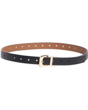 BCBGMAXAZRIA Reversible Square Buckle Belt - Brown
