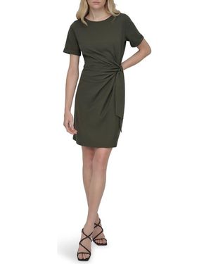 DKNY Faux Wrap Dress - Black