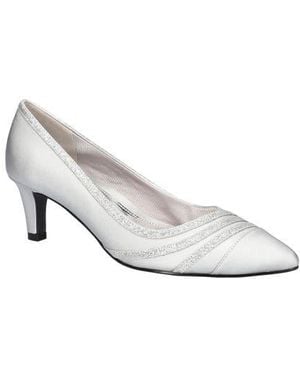 Easy Street Nobel Kitten Heel Pump - White