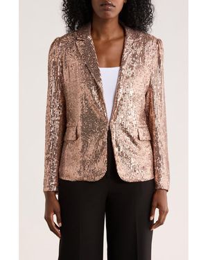 Love Token Susan Sequin Blazer - Brown