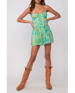 Sky To Moon Sleeveless Romper - Green