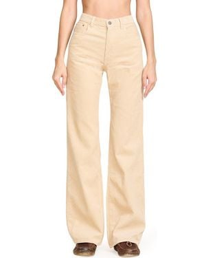Denimist Dena Low Rise Wide Leg Corduroy Pants - Natural
