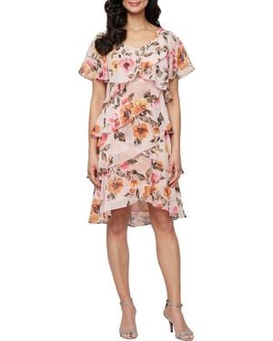 Sl Fashions Tiered Dress - Pink