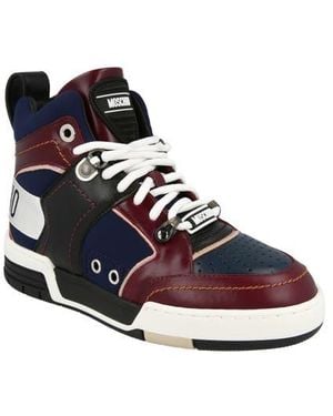 Moschino Streetball Asymmetrical High Top Sneaker - White