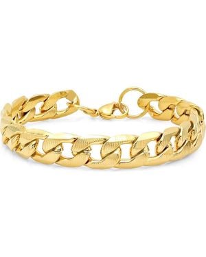 Steeltime 18K Plated Curb Link Bracelet - Metallic