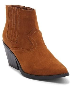 Kenneth Cole Elenor Block Heel Bootie - Brown