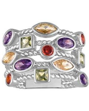 FZN Cubic Zirconia Cocktail Ring - White