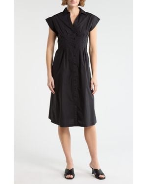 AREA STARS Tia Short Sleeve Dress - Black