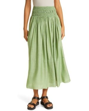 Vince Smock Waist Skirt - Green