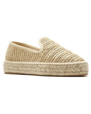 La Canadienne Clay Rattan Platform Loafer - Natural