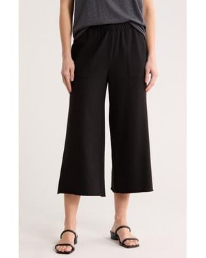Caslon Crop French Terry Pants - Black