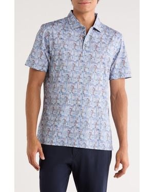 Bugatchi Victor Ooohcotton Knit Polo - Blue