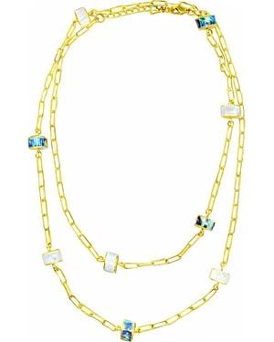LA MENO Adriatic Aura Layered Necklace - Metallic