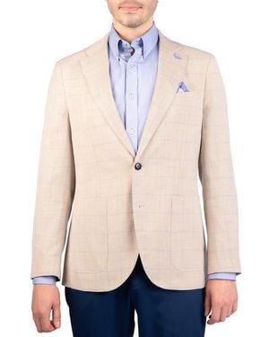 Tailorbyrd Broken Check Sport Coat - Natural
