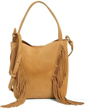 Sam Edelman Rhett Fringe Suede Crossbody Bag - Brown