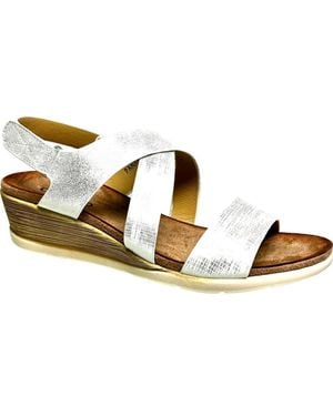 Ninety Union Panama Slingback Wedge Sandal - Metallic