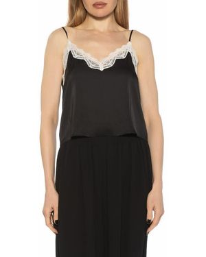 Alexia Admor Isla Lace Trim Cami - Black