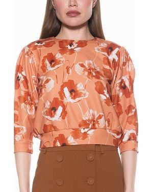 Alexia Admor Bebe Three-Quarter Sleeve Sweatshirt - Red