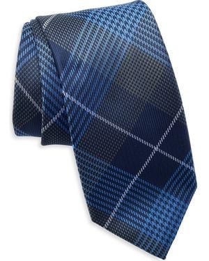 Tommy Hilfiger Ronaldo Plaid Tie - Blue