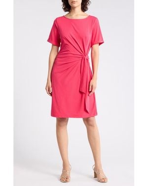 DKNY Faux Wrap Dress - Pink