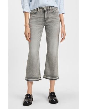 BOSS Crop Soft Kick Flare Jeans - Gray