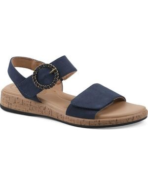 White Mountain Bonique Corck Wedge Sandal - Blue