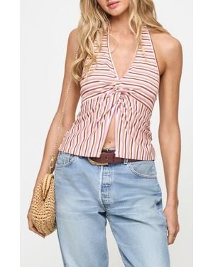 LSPACE Callie Halter Cover-Up Top - Red
