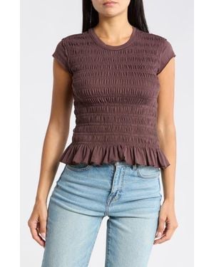 Vigoss Smocked T-Shirt - Purple