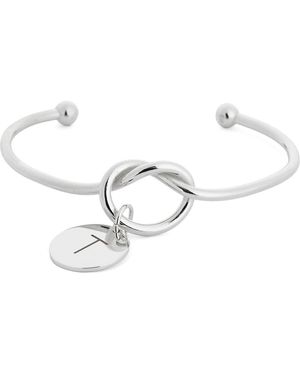 Meshmerise Love Knot Initial Bracelet - Metallic