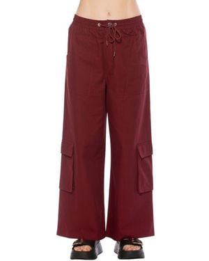 Alexia Admor Evren Drawstring Waist Cargo Pants - Red