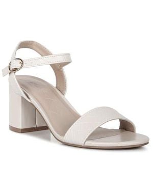 LONDON RAG Poiret Block Heel Sandal - White