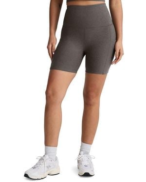 Beyond Yoga Space Dye Keep Pace Bike Shorts - Black